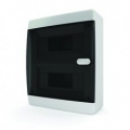 Щит пластиковый навесной 18 мод IP41 (кнопка) прозрачная черная дверца Tekfor